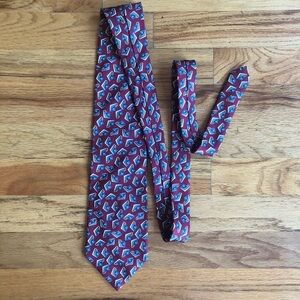 DIOR Vintage Silk Tie Red Printed